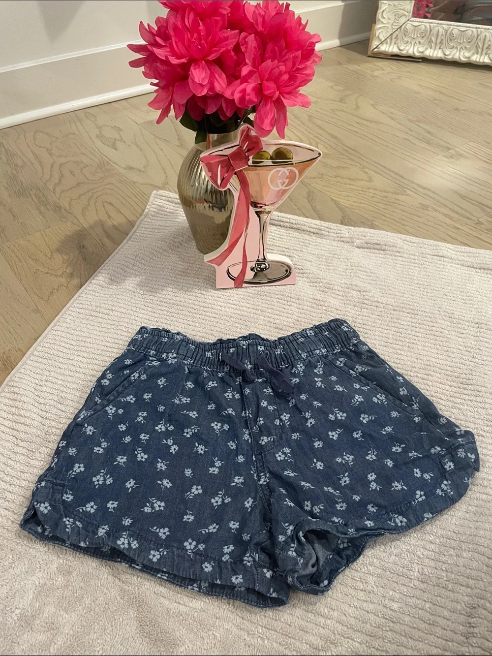 GAP Navy Blue Floral Athletic Shorts